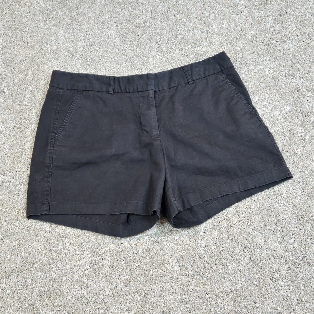 Land 'N Sea Womens Black Chino Shorts Size 8 Stretch‎ Cotton Mid Rise 5 Inseam